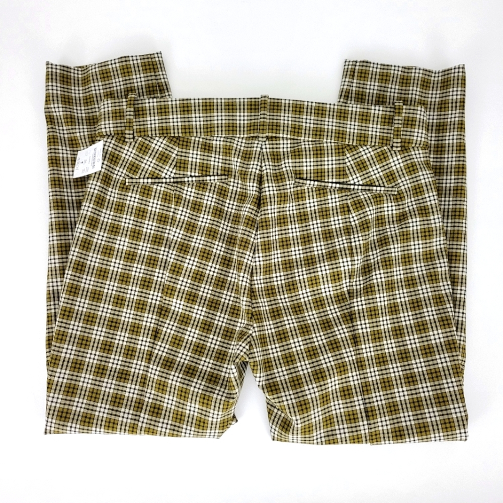 J Crew RFU Cameron Plaid Slim Belt Loops Crop Ankle Pants Rise 10" - Picture 4 of 7